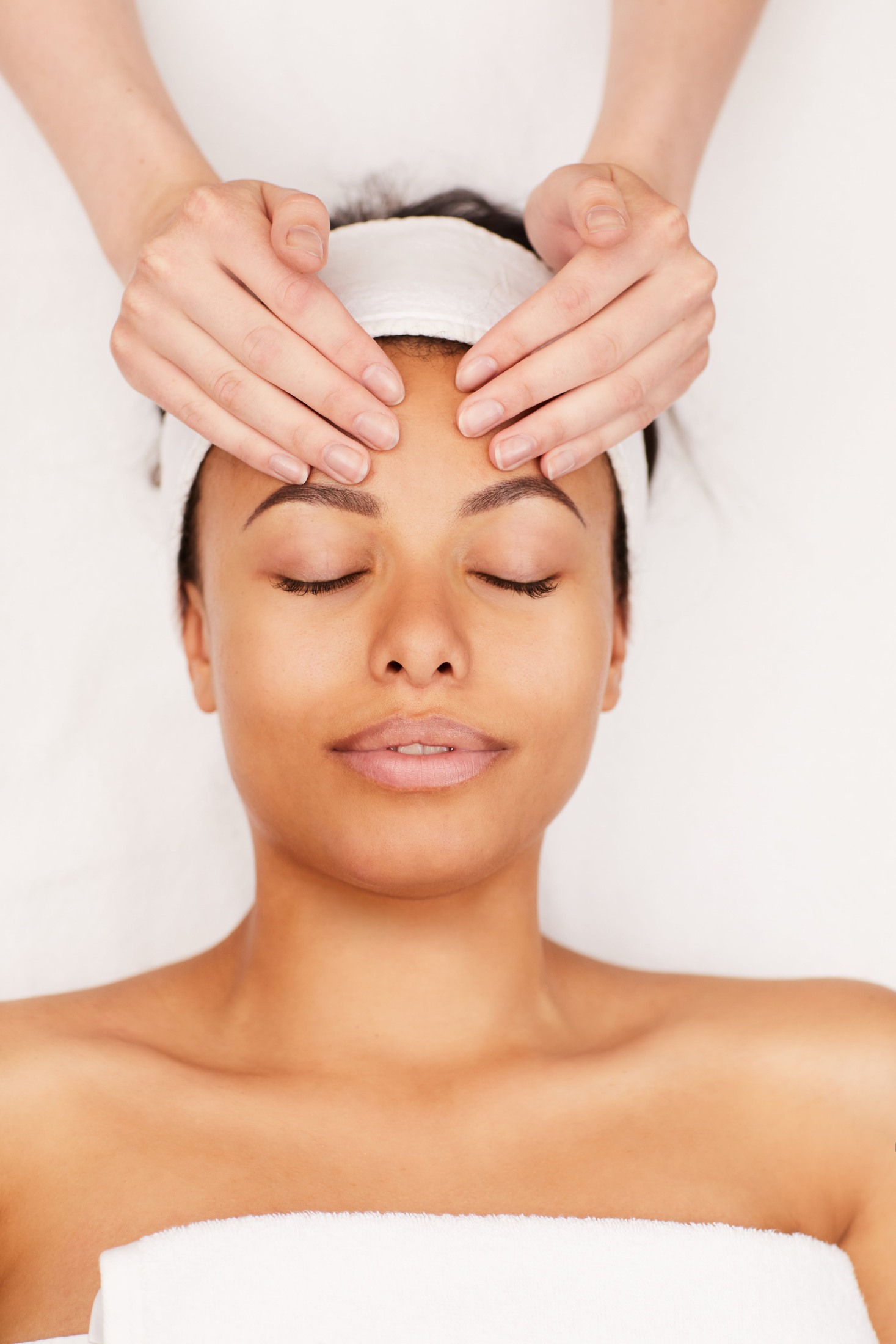 Relaxing facial massage